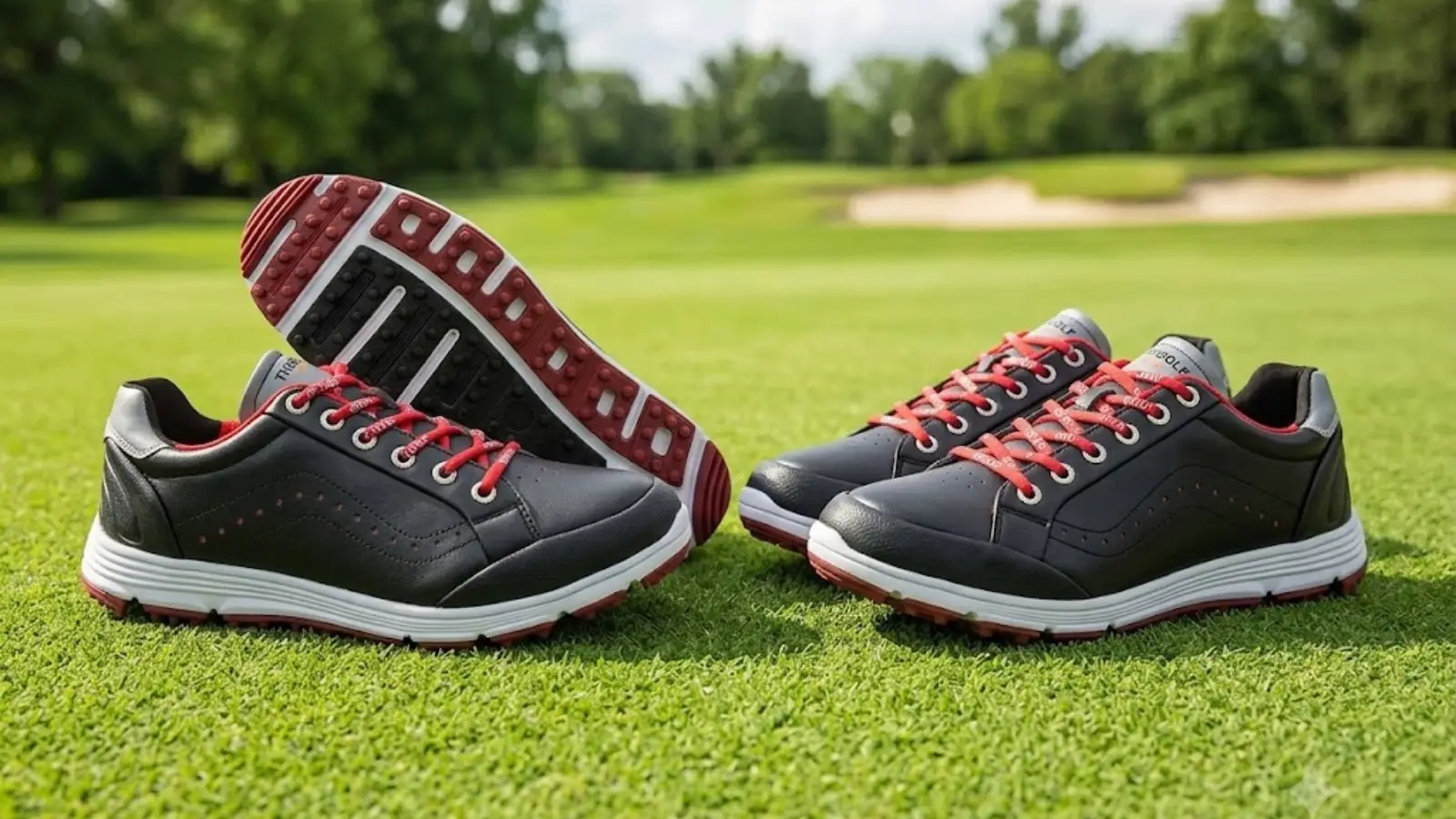 Thestron Men's Professional Spiked Golf Shoes