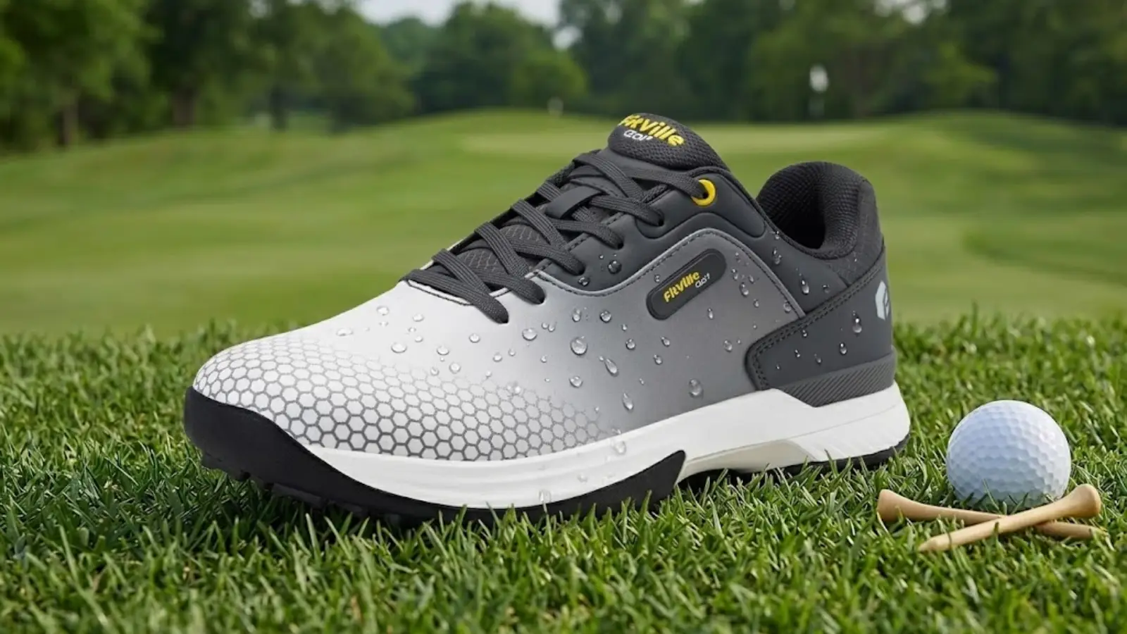 FitVille wide waterproof men's golf shoes