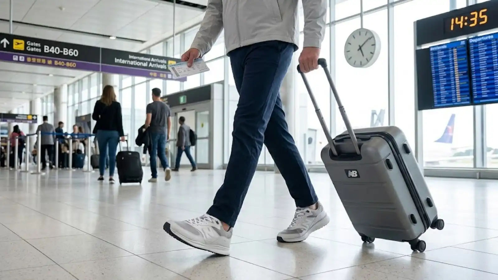 Wearing spikeless golf shoes for travel