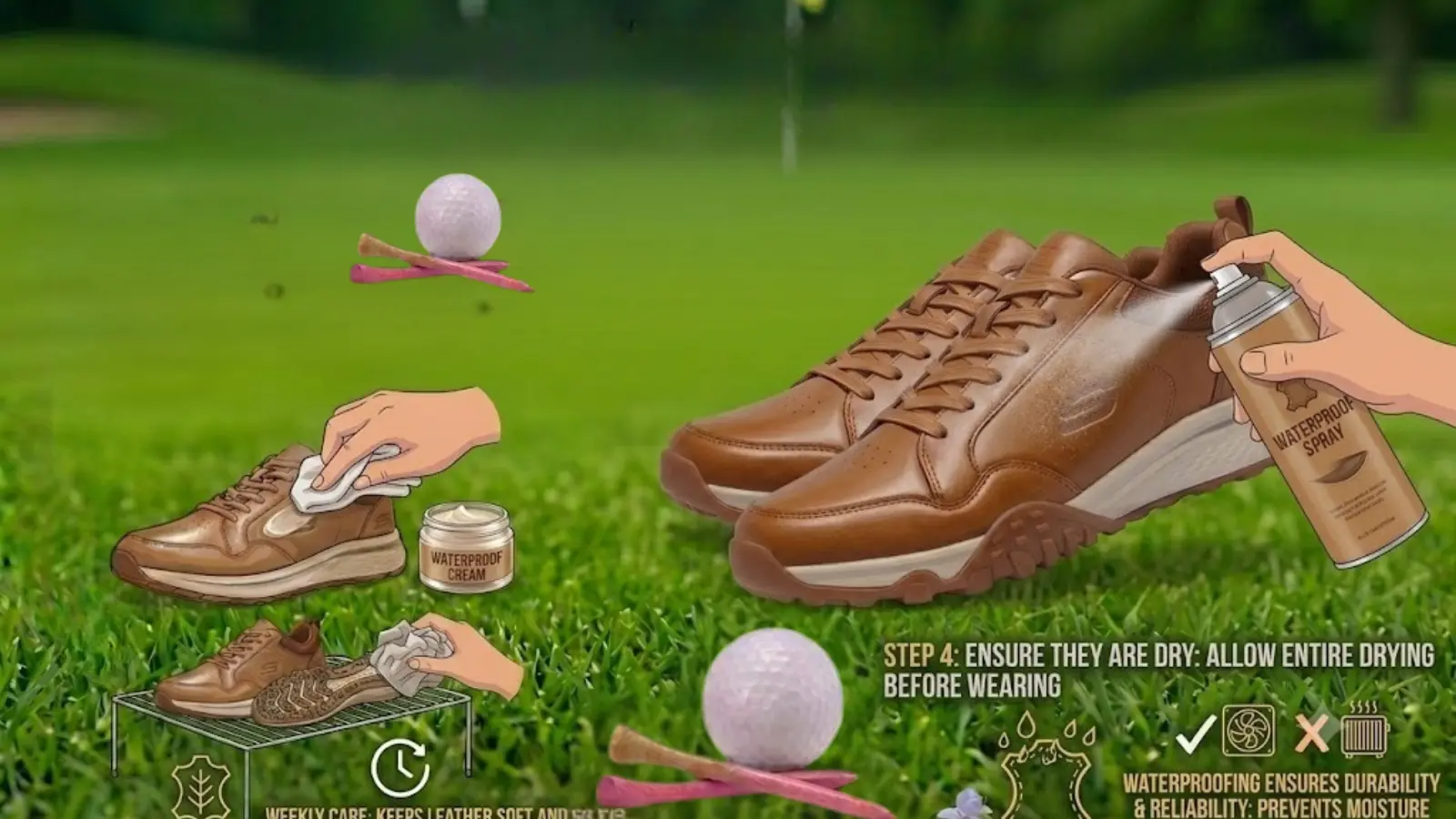 How to waterproof leather golf shoes.
