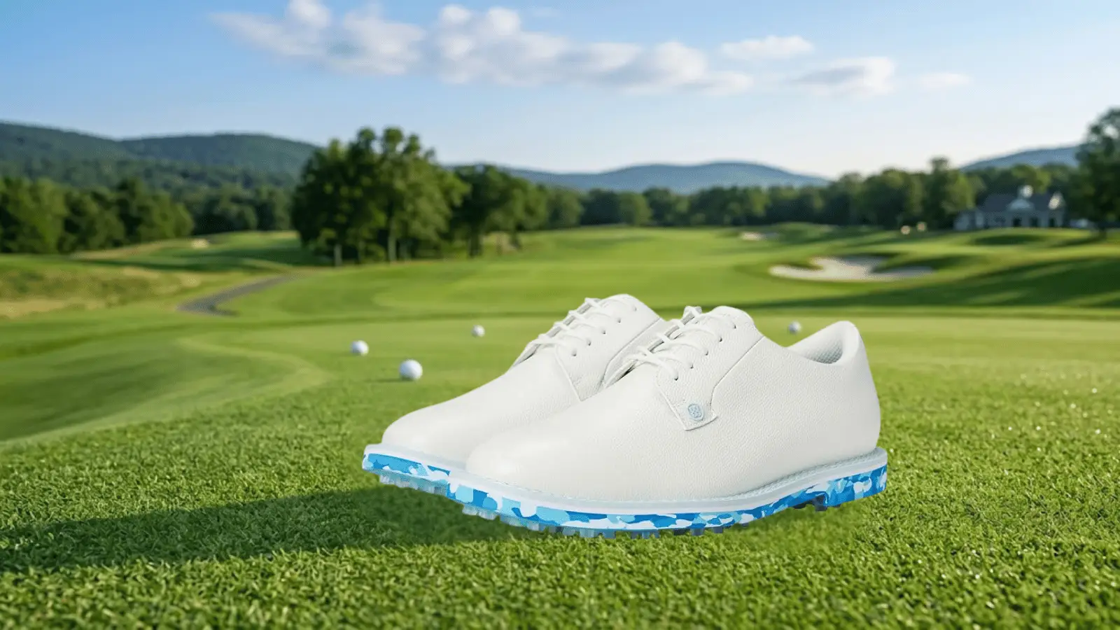 GFORE Mens Gallivanter Camo Leather Golf Shoes