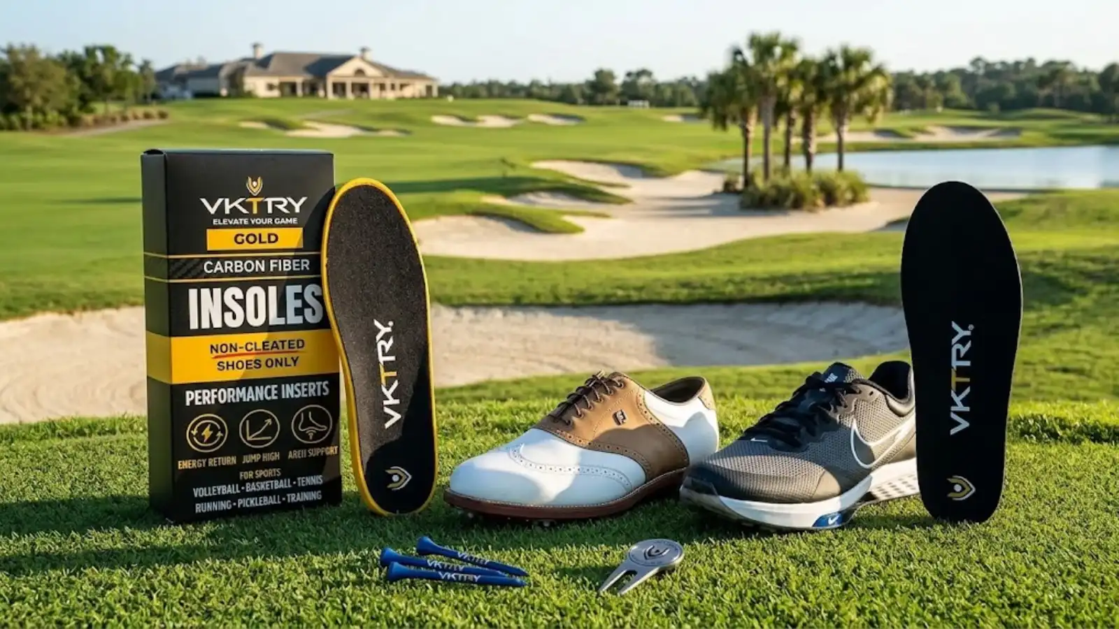 VKTRY Gold Sport Insoles Full Pair